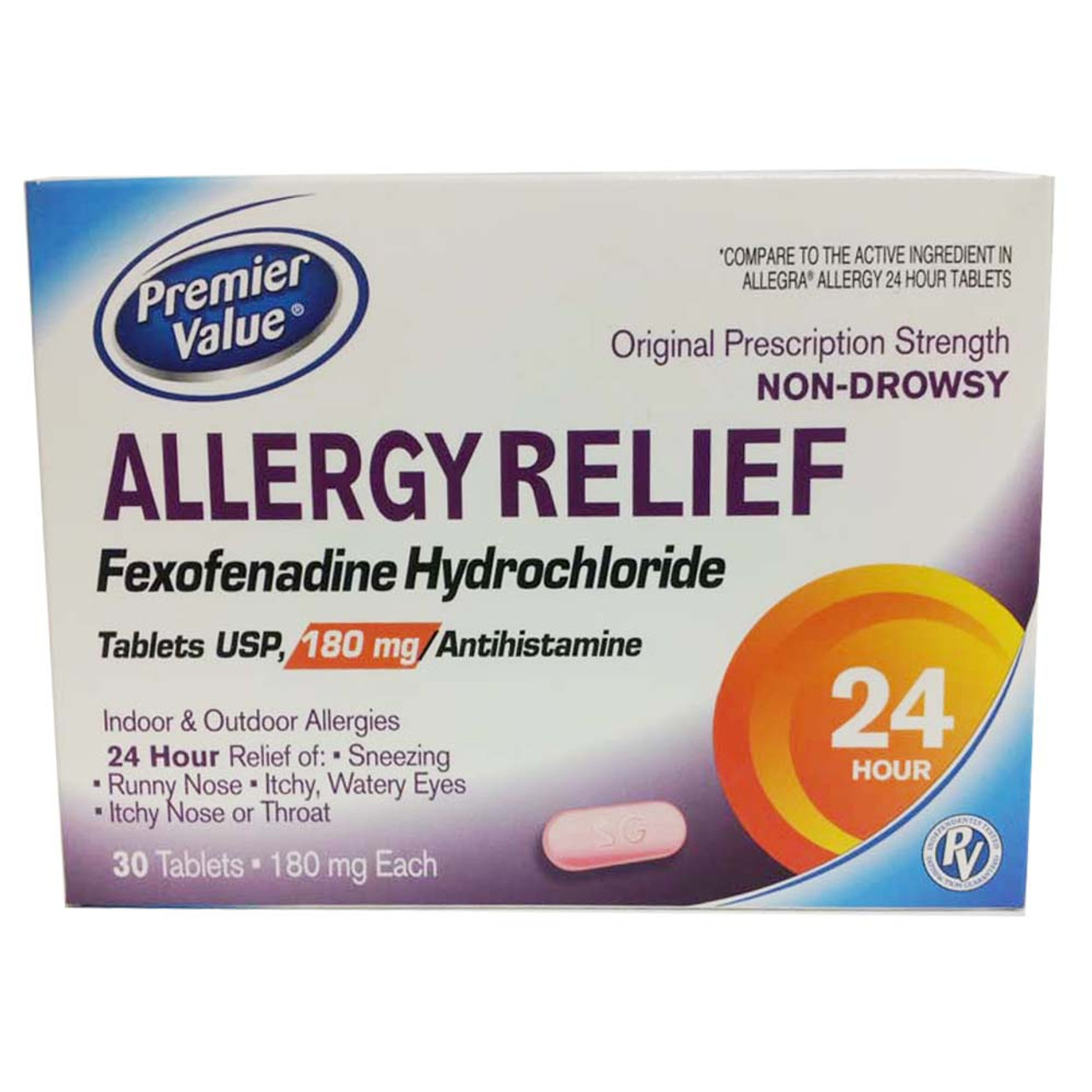 Premier Value Allergy Relief, 180mg - 30ct